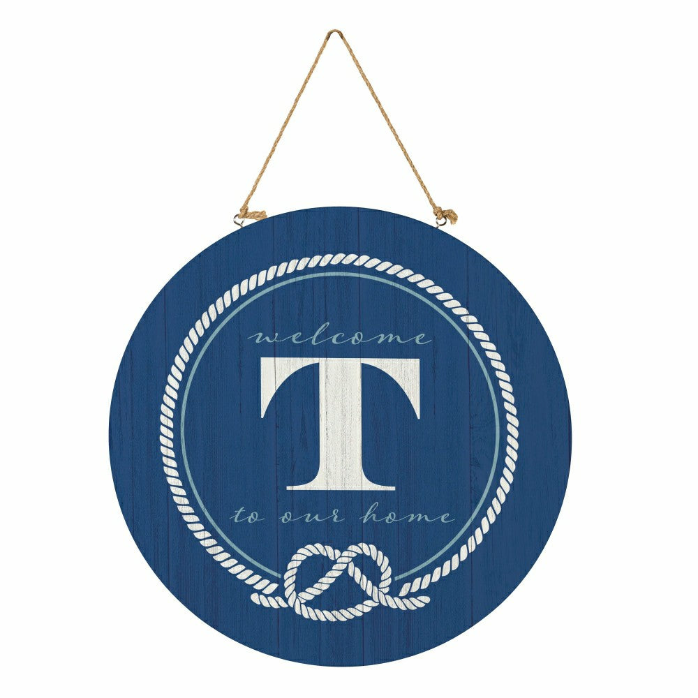 Coastal Door Décor Monogram Blue 18" T | Plow & Hearth