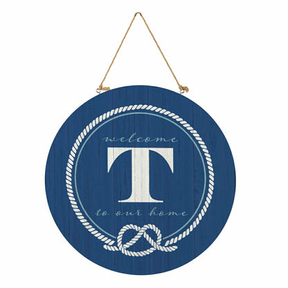 Coastal Door Décor Monogram Blue 18" T | Plow & Hearth