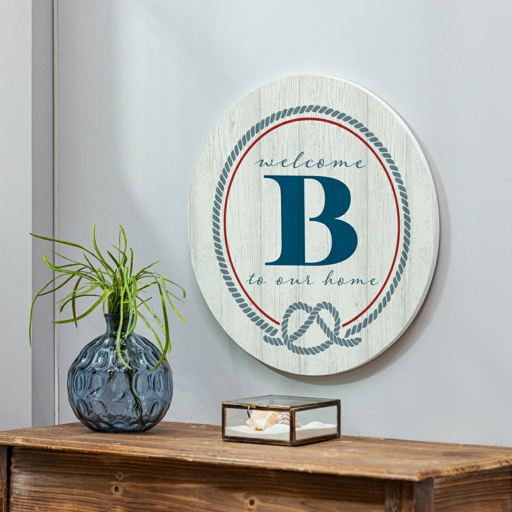 Coastal Door Décor Monogram White 18" B | Plow & Hearth