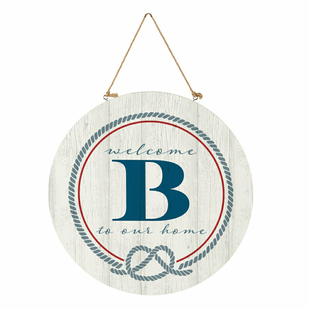 Coastal Door Décor Monogram White 18" B | Plow & Hearth