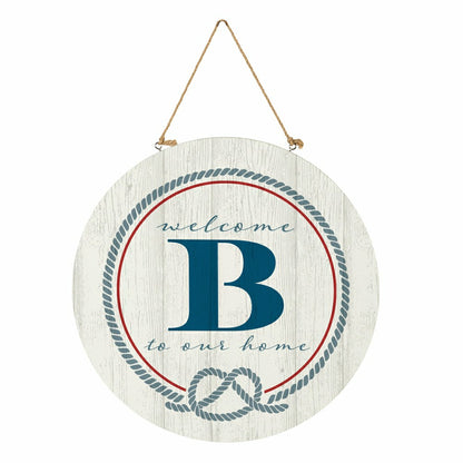 Coastal Door Décor Monogram White 18" B | Plow & Hearth