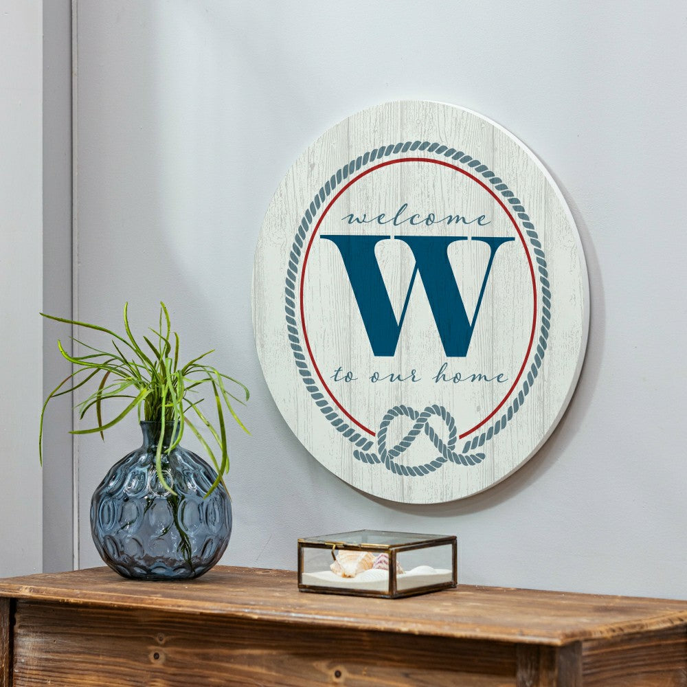 Coastal Door Décor Monogram White 18" W | Plow & Hearth