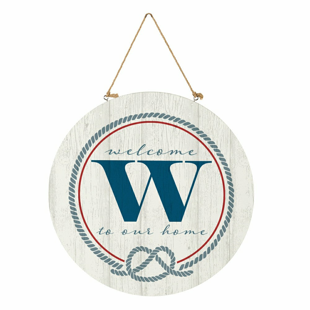 Coastal Door Décor Monogram White 18" W | Plow & Hearth