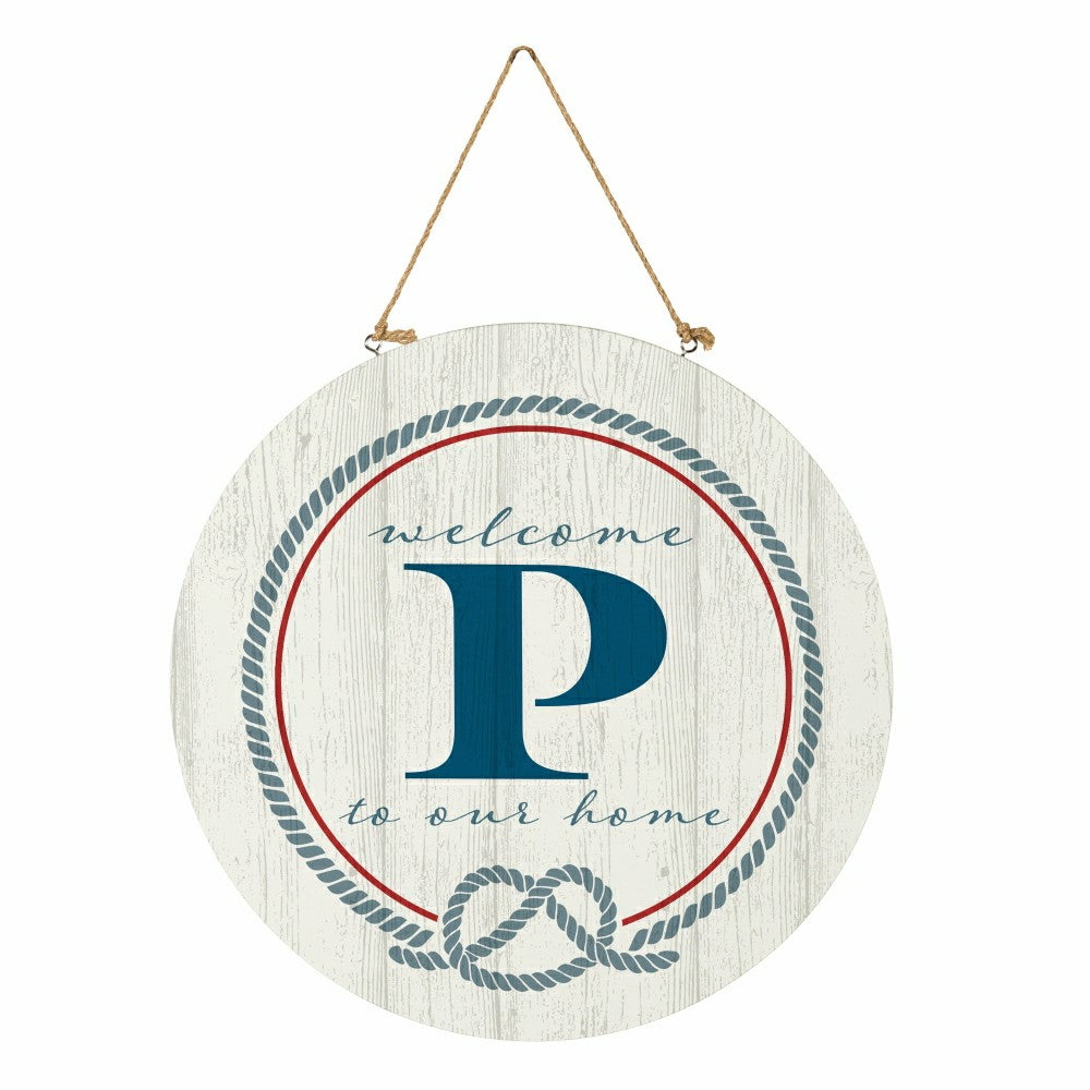 Coastal Door Décor Monogram White 18" P | Plow & Hearth
