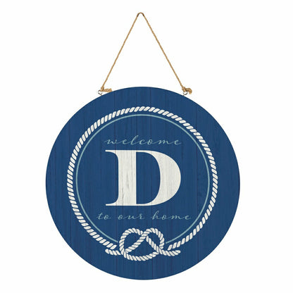 Coastal Door Décor Monogram Blue 18" D | Plow & Hearth