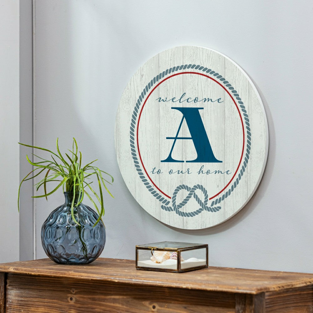 Coastal Door Décor Monogram White 18" A | Plow & Hearth