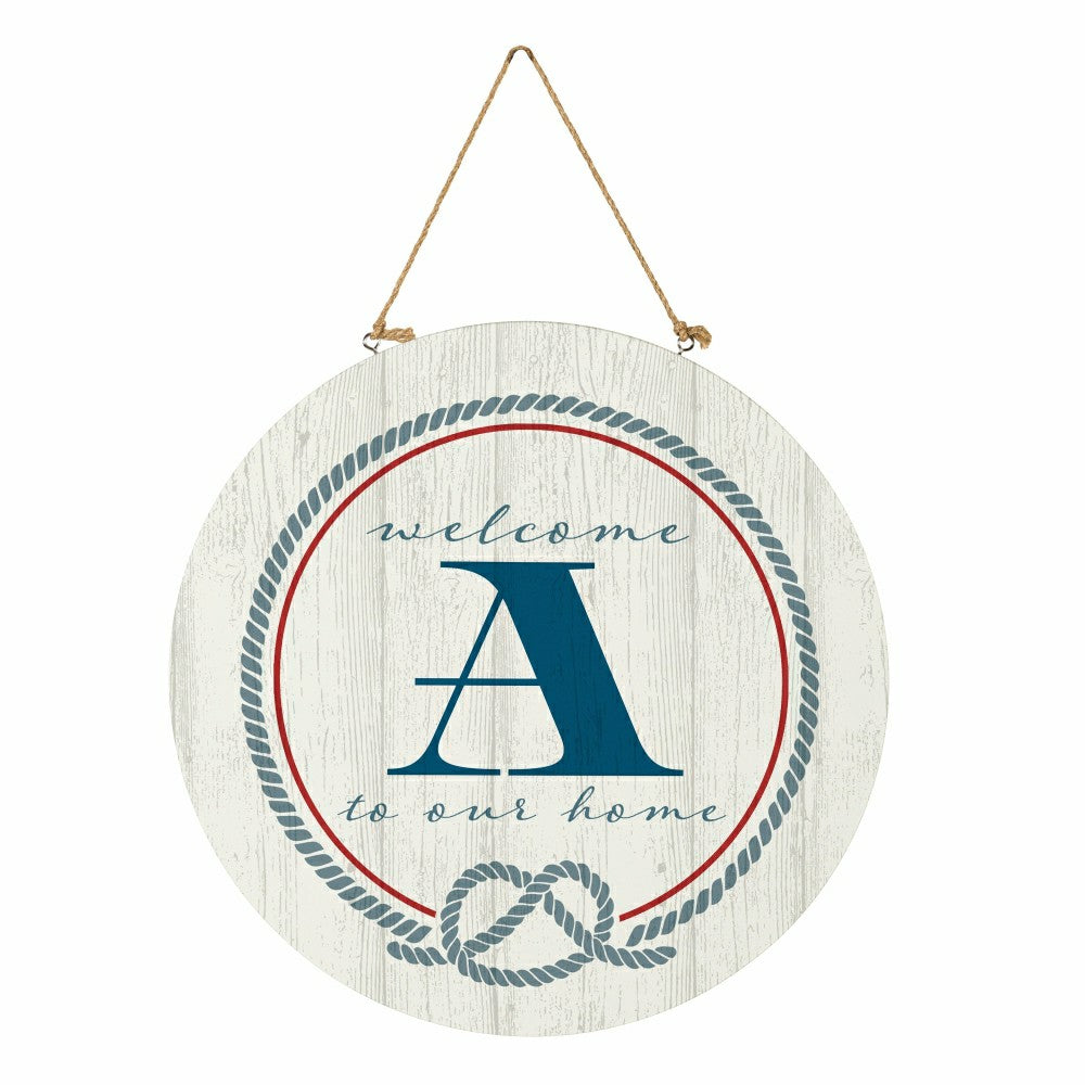 Coastal Door Décor Monogram White 18" A | Plow & Hearth