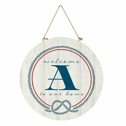Coastal Door Décor Monogram White 18" A | Plow & Hearth