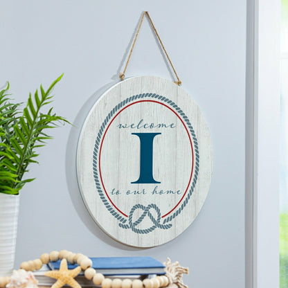Coastal Door Décor Monogram White 18" I | Plow & Hearth