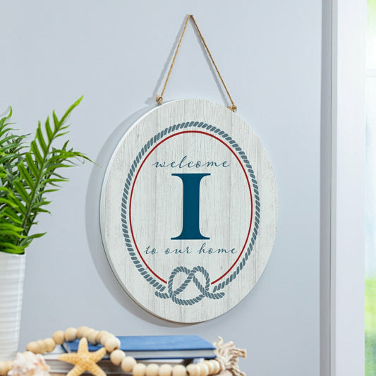 Coastal Door Décor Monogram White 18" I | Plow & Hearth