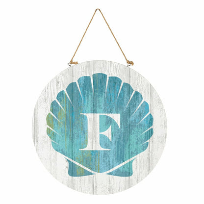 Coastal Door Décor Shell Monogram 18" F | Plow & Hearth