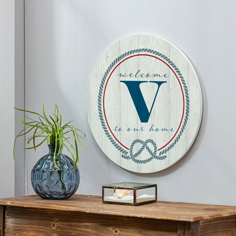 Coastal Door Décor Monogram White 18" V | Plow & Hearth