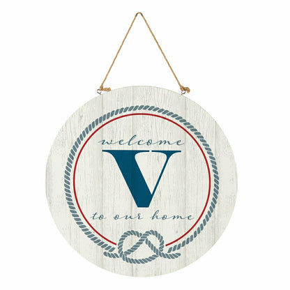 Coastal Door Décor Monogram White 18" V | Plow & Hearth