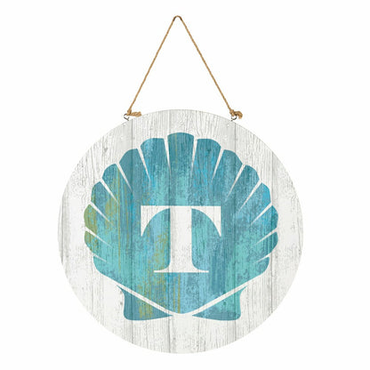 Coastal Door Décor Shell Monogram 18" T | Plow & Hearth