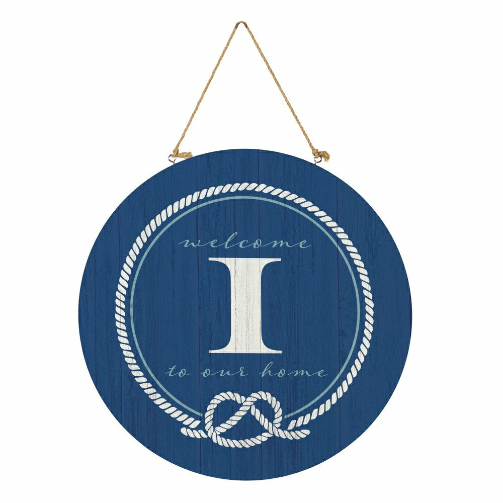 Coastal Door Décor Monogram Blue 18" I | Plow & Hearth