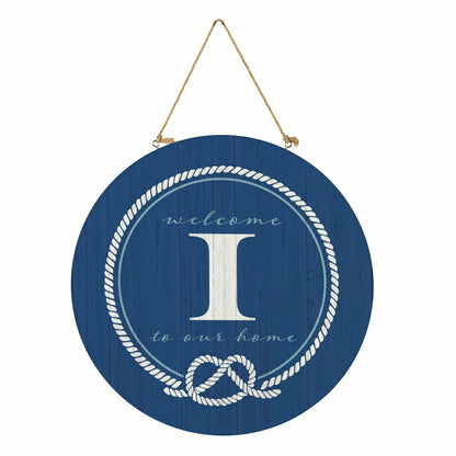 Coastal Door Décor Monogram Blue 18" I | Plow & Hearth