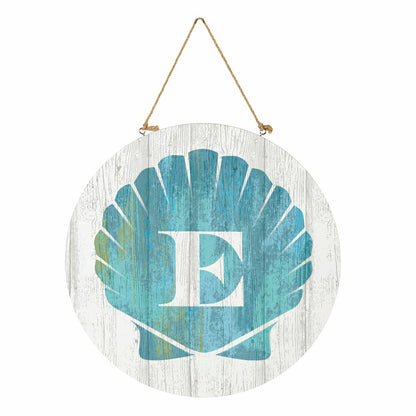 Coastal Door Décor Shell Monogram 18" E | Plow & Hearth