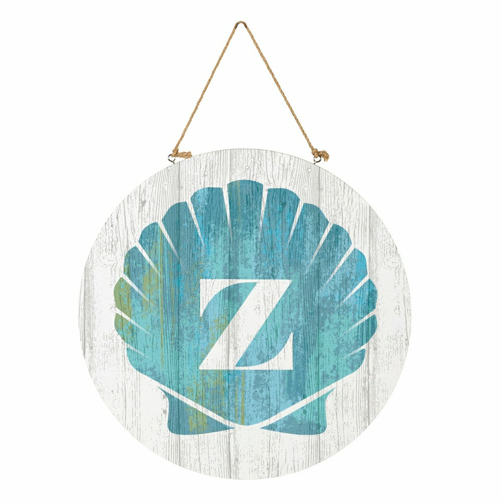 Coastal Door Décor Shell Monogram 18" Z | Plow & Hearth