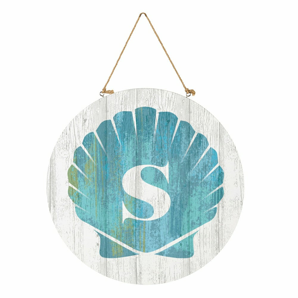 Coastal Door Décor Shell Monogram 18" S | Plow & Hearth