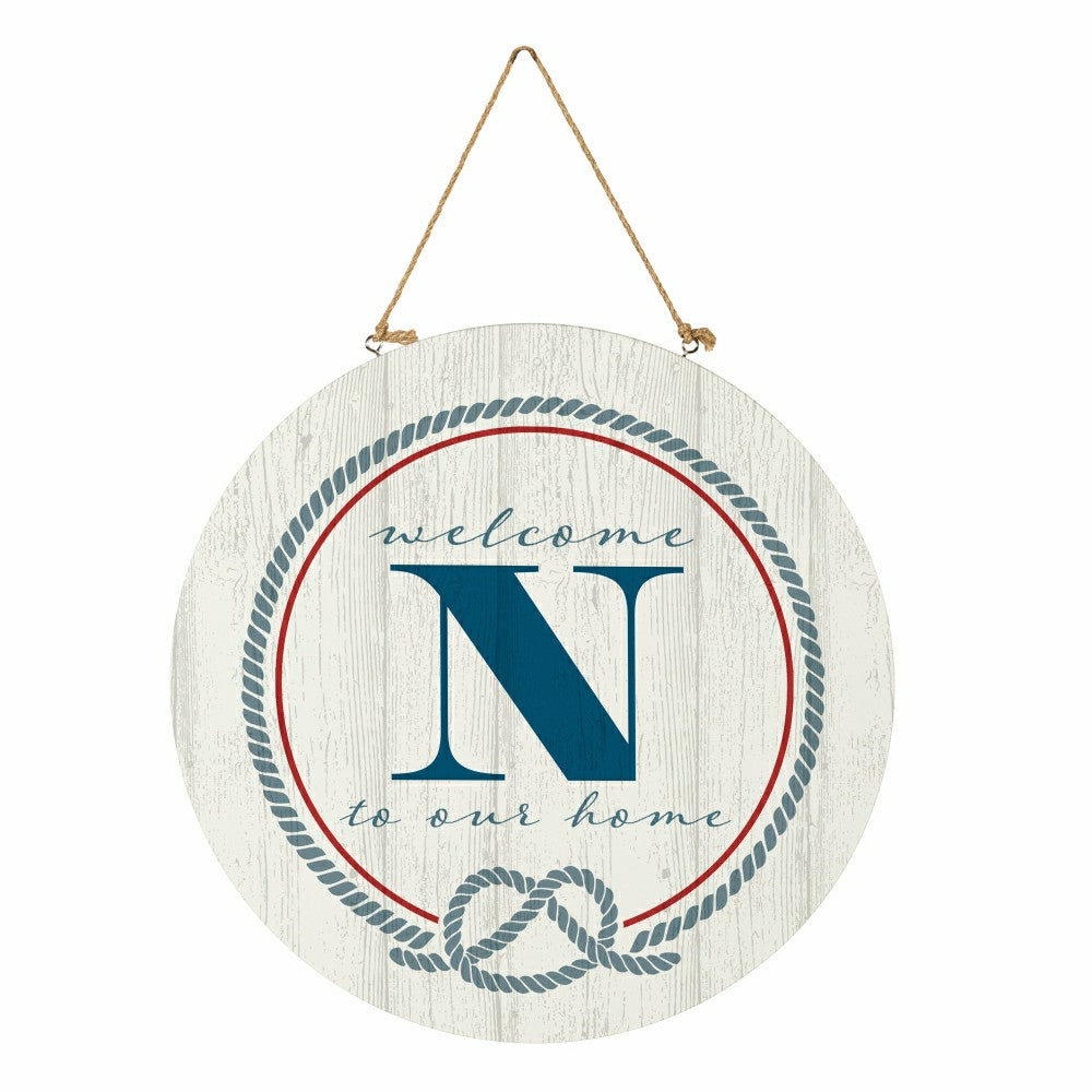 Coastal Door Décor Monogram White 18" N | Plow & Hearth