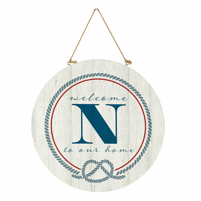 Coastal Door Décor Monogram White 18" N | Plow & Hearth