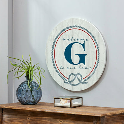 Coastal Door Décor Monogram White 18" G | Plow & Hearth