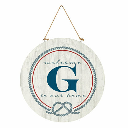 Coastal Door Décor Monogram White 18" G | Plow & Hearth