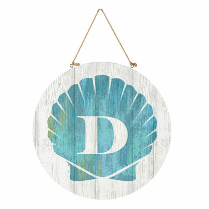Coastal Door Décor Shell Monogram 18" D | Plow & Hearth