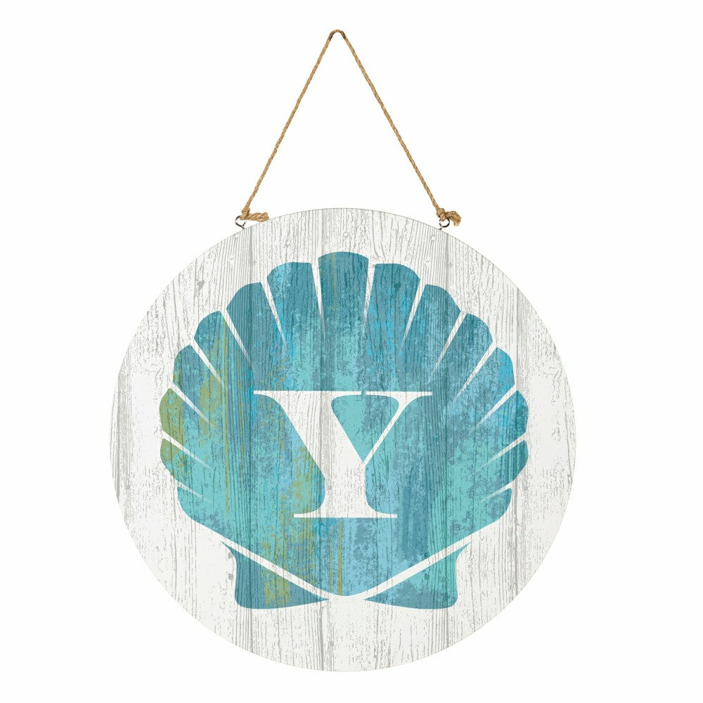 Coastal Door Décor Shell Monogram 18" Y | Plow & Hearth