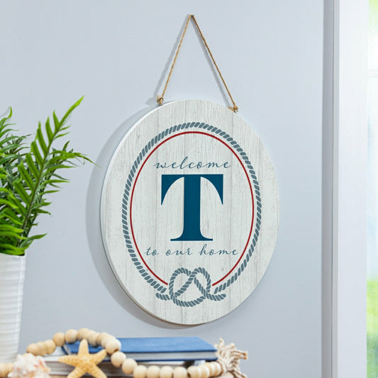 Coastal Door Décor Monogram White 18" T | Plow & Hearth