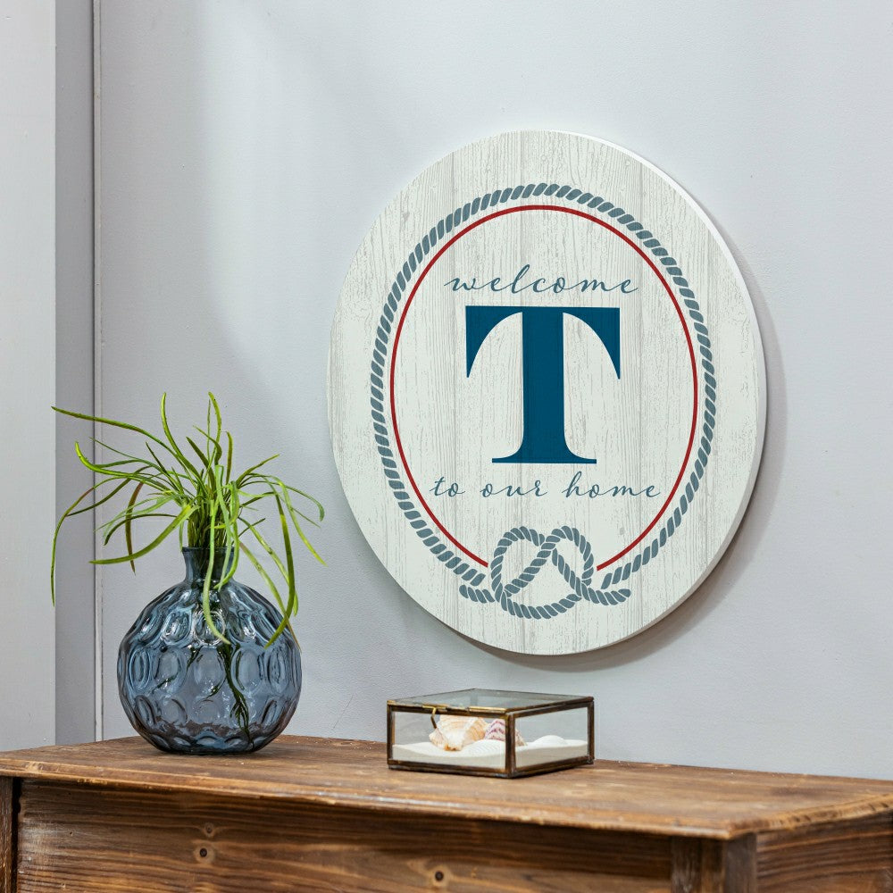 Coastal Door Décor Monogram White 18" T | Plow & Hearth