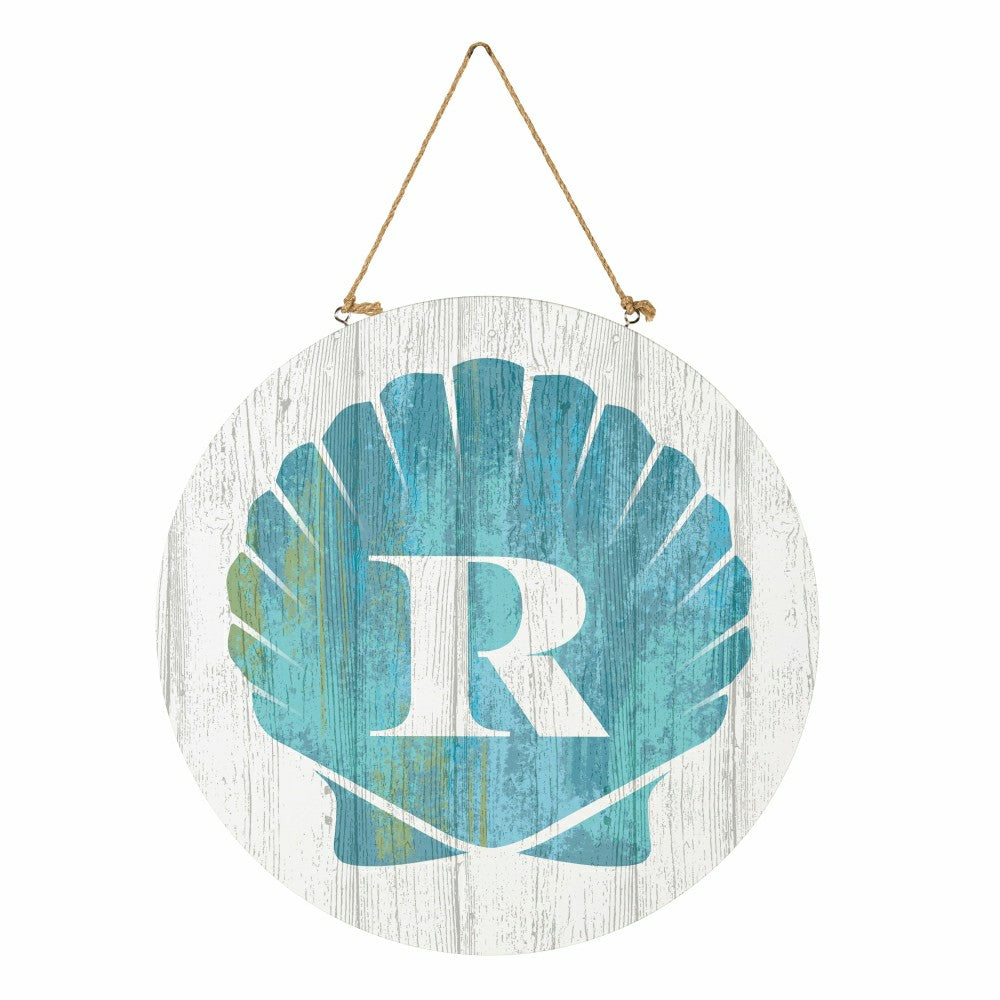 Coastal Door Décor Shell Monogram 18" R | Plow & Hearth