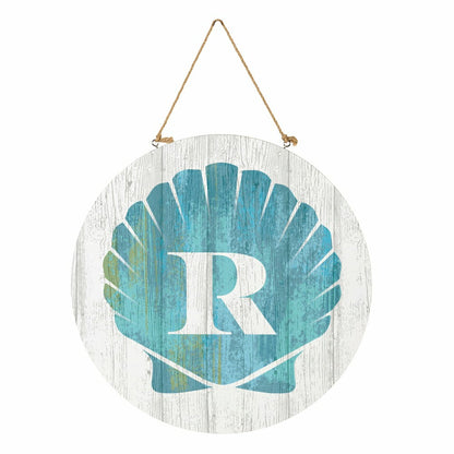Coastal Door Décor Shell Monogram 18" R | Plow & Hearth