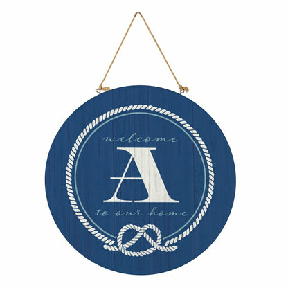 Coastal Door Décor Monogram Blue 18" A | Plow & Hearth
