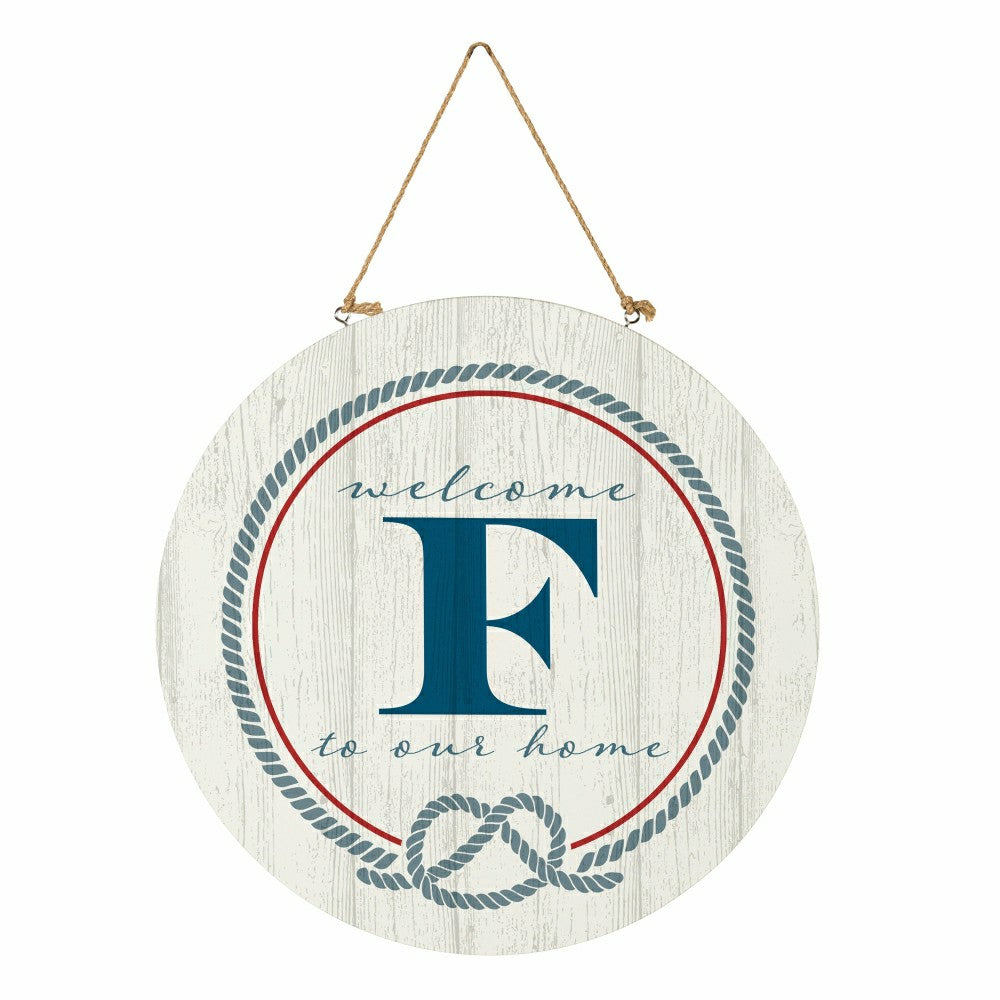 Coastal Door Décor Monogram White 18" F | Plow & Hearth