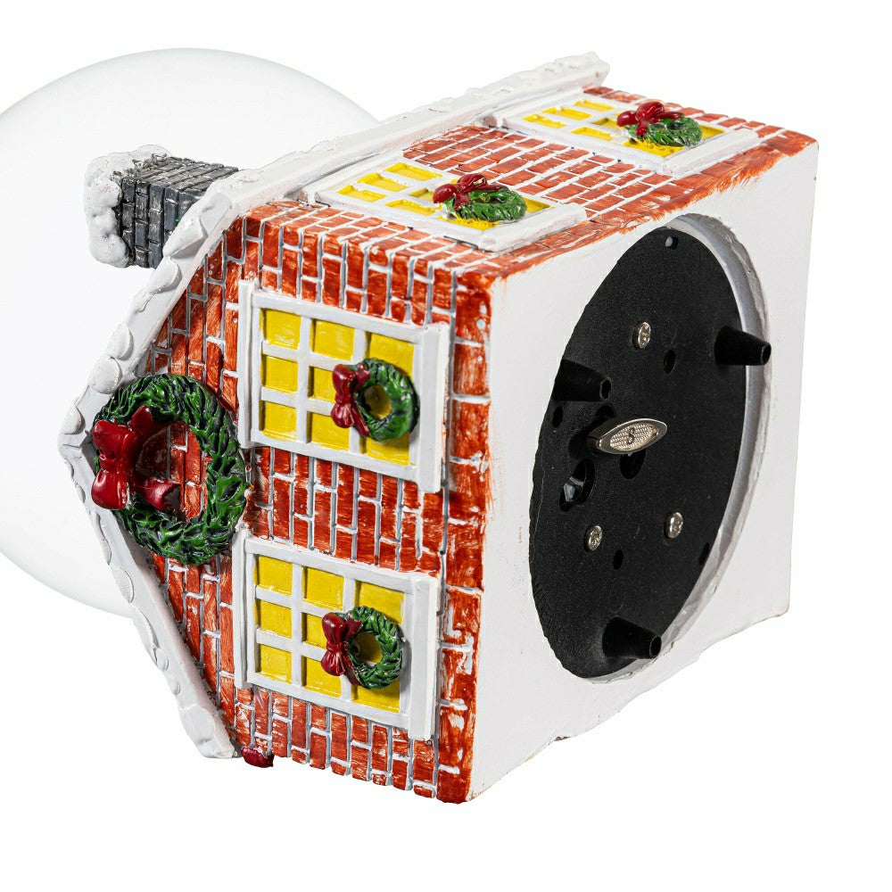 Heartfelt Cheer Water Globe Resin Santa in Sleigh with House Base, 7.2 | Plow & Hearth