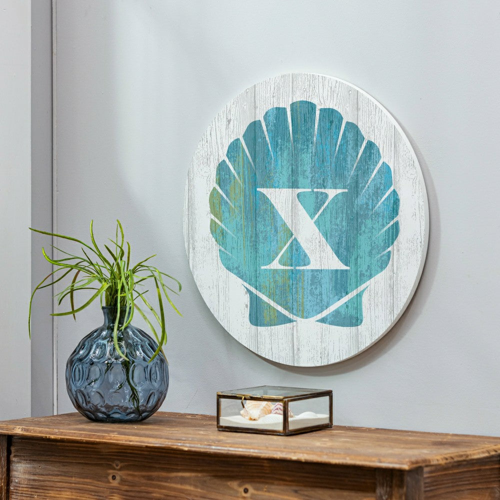 Coastal Door Décor Shell Monogram 18" X | Plow & Hearth