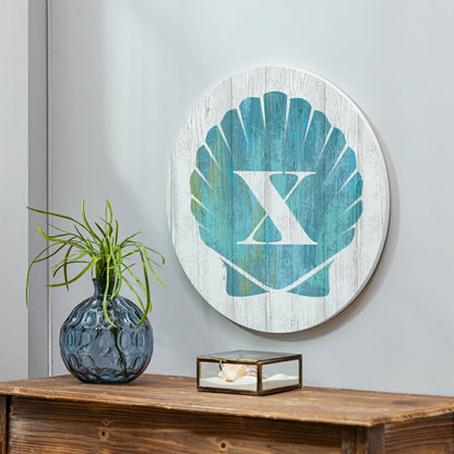 Coastal Door Décor Shell Monogram 18" X | Plow & Hearth