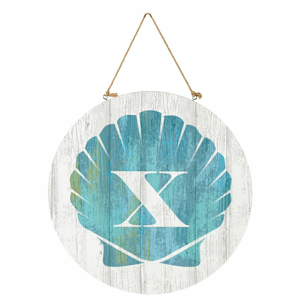 Coastal Door Décor Shell Monogram 18" X | Plow & Hearth