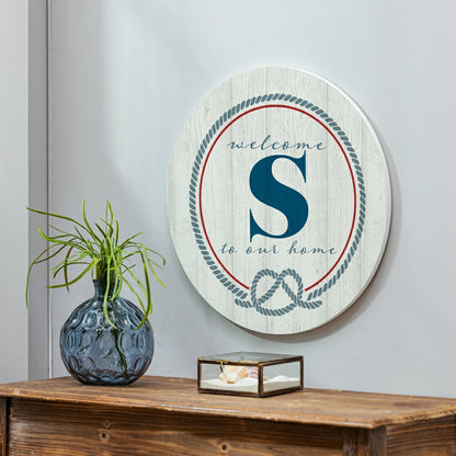Coastal Door Décor Monogram White 18" S | Plow & Hearth