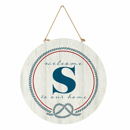 Coastal Door Décor Monogram White 18" S | Plow & Hearth