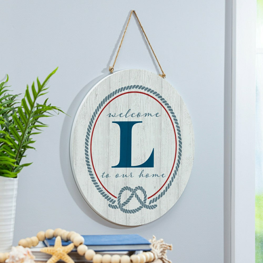 Coastal Door Décor Monogram White 18" L | Plow & Hearth