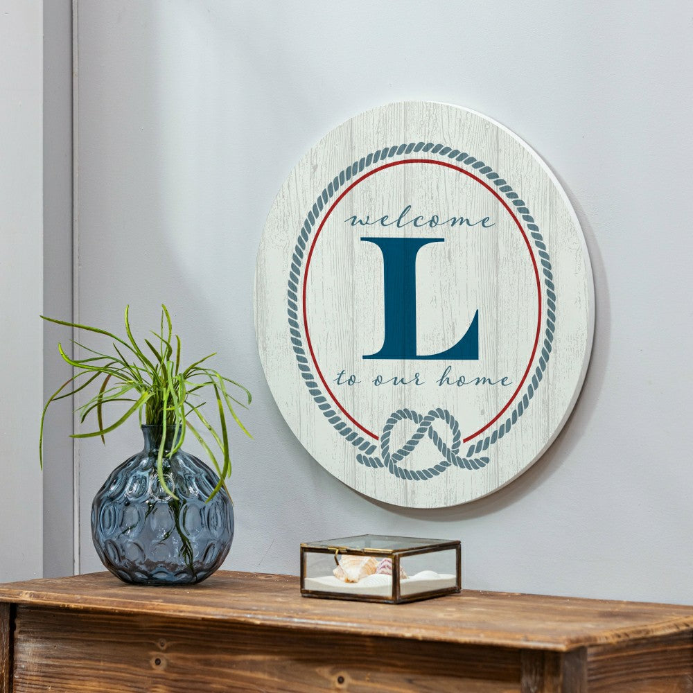 Coastal Door Décor Monogram White 18" L | Plow & Hearth