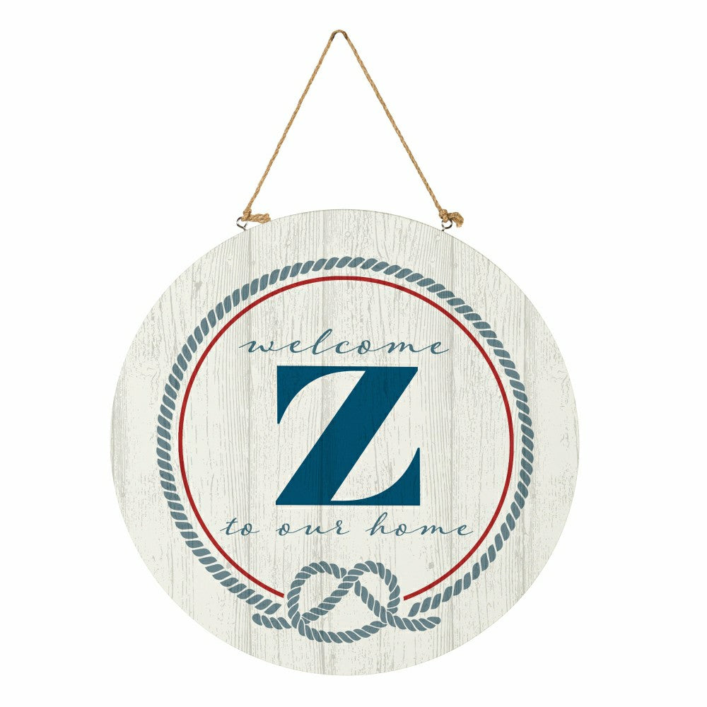 Coastal Door Décor Monogram White 18" Z | Plow & Hearth
