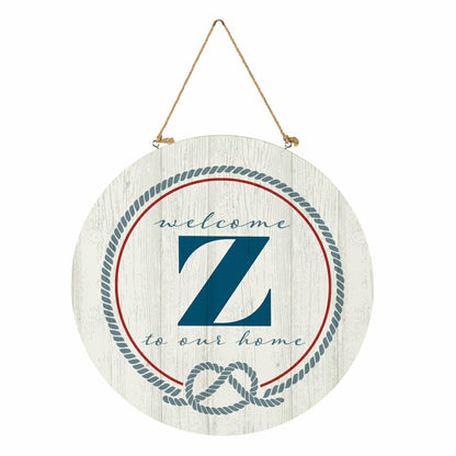 Coastal Door Décor Monogram White 18" Z | Plow & Hearth