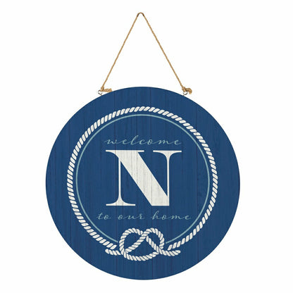 Coastal Door Décor Monogram Blue 18" N | Plow & Hearth