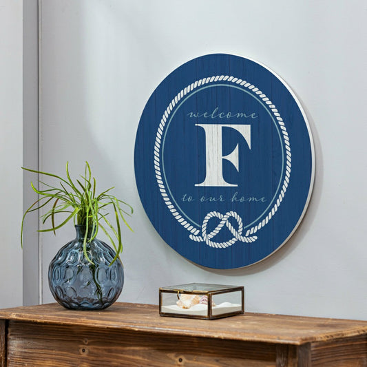 Coastal Door Décor Monogram Blue 18" F | Plow & Hearth
