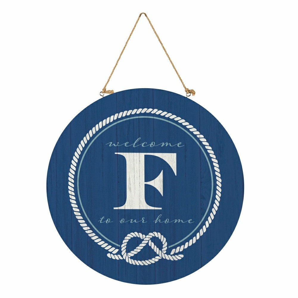Coastal Door Décor Monogram Blue 18" F | Plow & Hearth