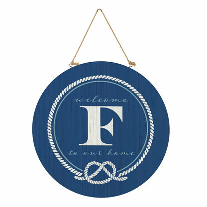 Coastal Door Décor Monogram Blue 18" F | Plow & Hearth