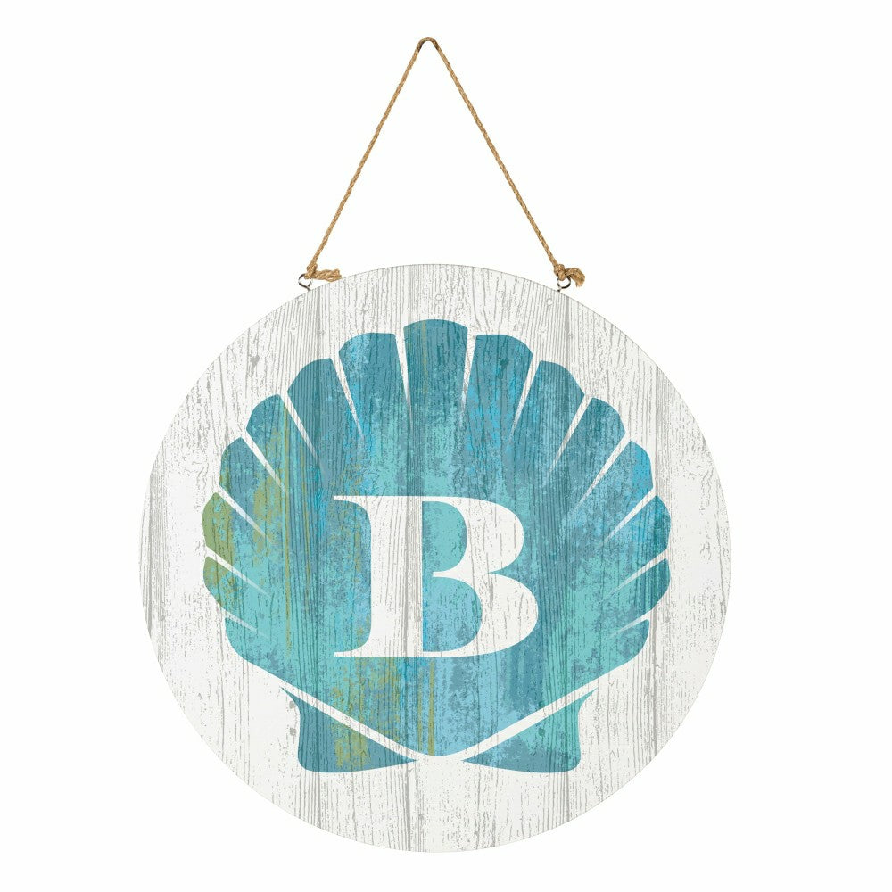 Coastal Door Décor Shell Monogram 18" B | Plow & Hearth